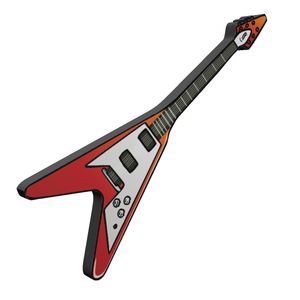 استیکر طرح گیتار مدل electric guitar