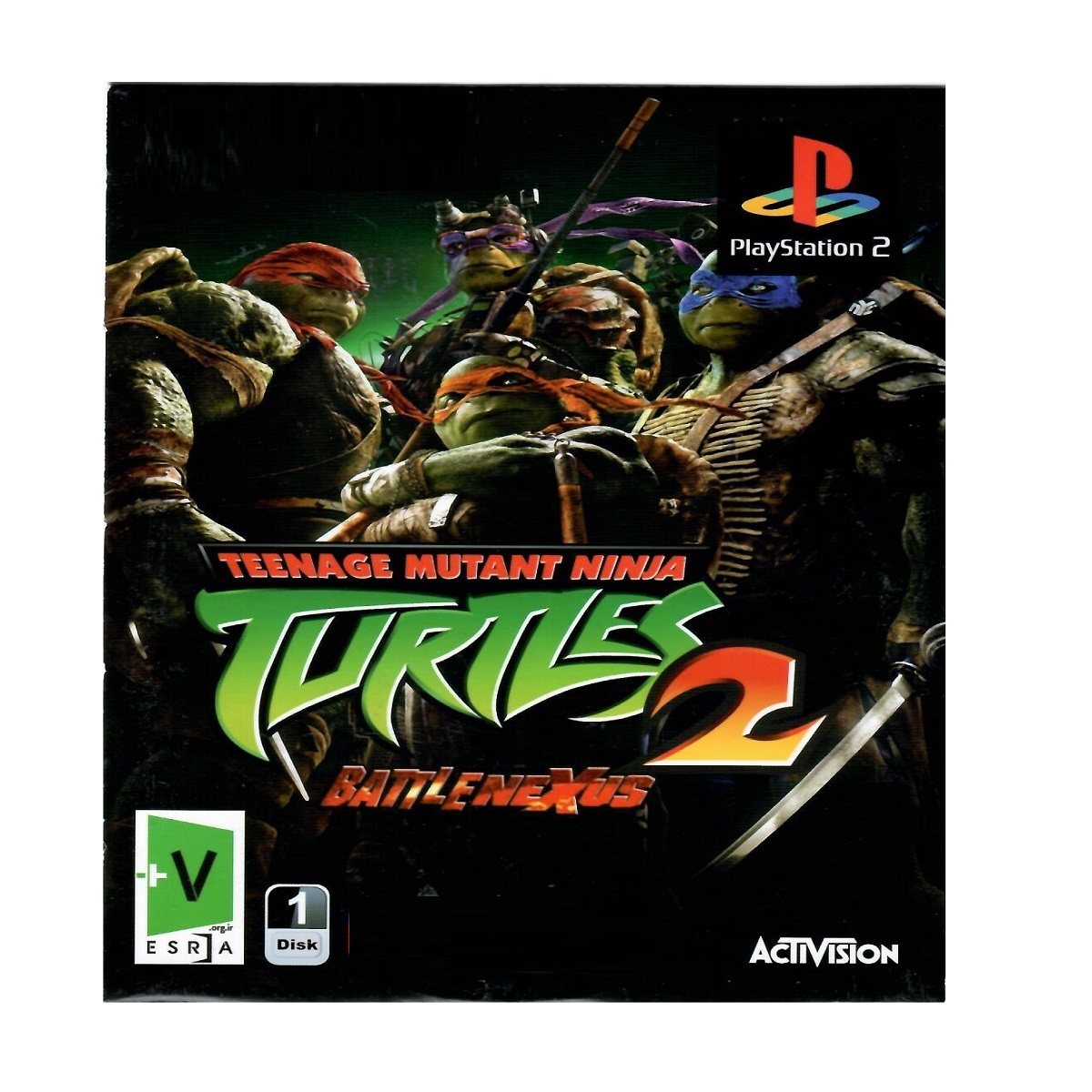 بازی teenage mutant ninja turtles 2 shredders revenge مخصوص ps2 نشر  پرنیان