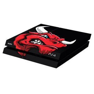 برچسب افقی پلی استیشن 4 ونسونی طرح angry red bull head