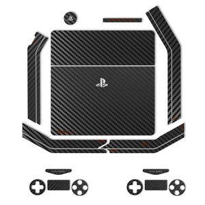 برچسب ماهوت مدلblack carbon fiber texture مناسب برای کنسول بازی ps4 slim