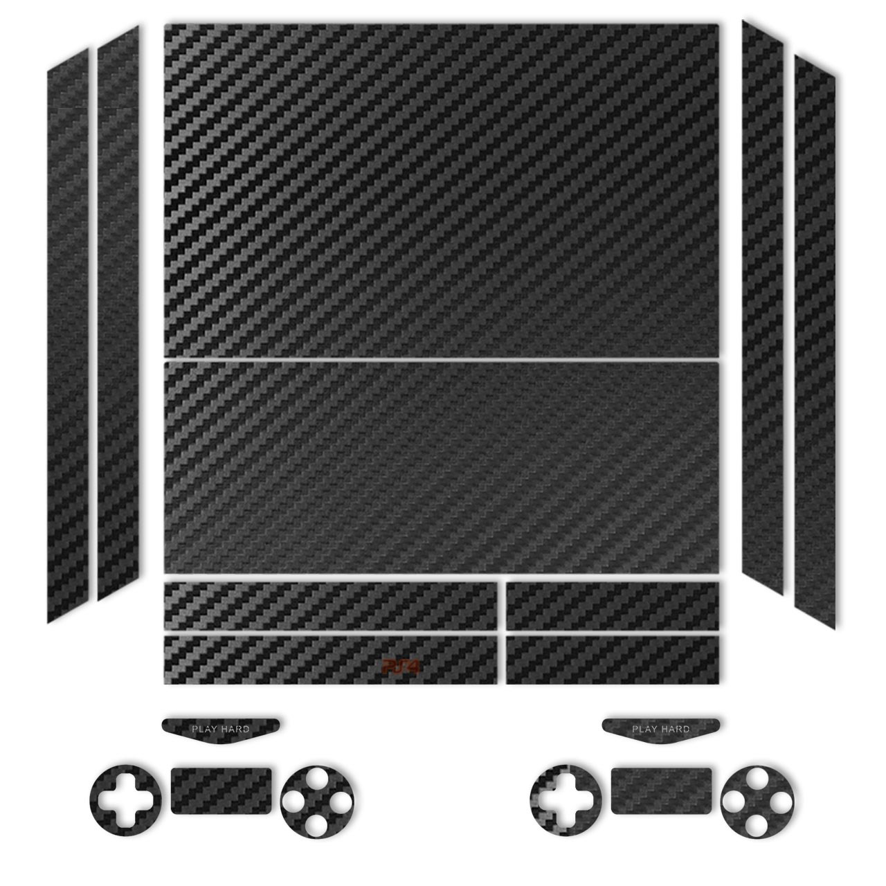 برچسب ماهوت مدلblack carbon fiber texture مناسب برای کنسول بازی ps4