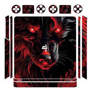 برچسب پلی استیشن 4 اسلیم توییجین وموییجین مدل  wolf 01 مجموعه 14 عددی