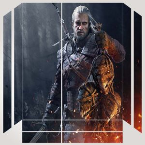 برچسب پلی استیشن ۴ مدل ps4 fat طرح witcher کد ps 1045