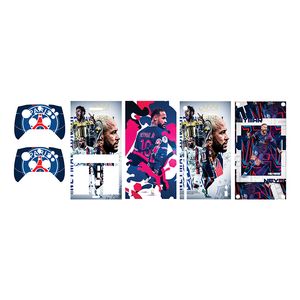 برچسب کنسول بازی xbox series x طرح 06 paris saint germain مجموعه 5 عددی