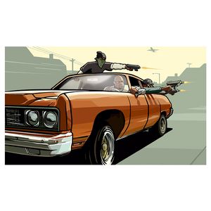 برچسب کنسول بازی پلی استیشن 2 توییجین وموییجین مدل gta  f111