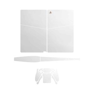 برچسب کنسول و دسته بازی ps5 slim digital edition ماهوت مدل metallic white