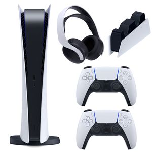 مجموعه کنسول بازی سونی مدل playstation 5 digital ظرفیت 825 گیگابایت به همراه هدست و پایه شارژر