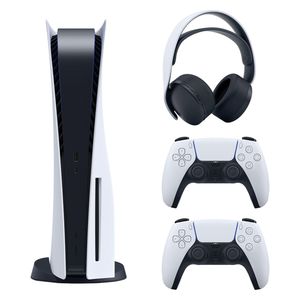 مجموعه کنسول بازی سونی مدل playstation 5 drive ظرفیت 825 گیگابایت به همراه هدست و دسته اضافی