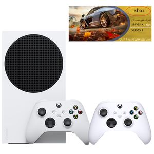 مجموعه کنسول بازی مایکروسافت مدل xbox series s ظرفیت 512 گیگابایت به همراه دسته اضافی و کارت طلایی نصب بازی