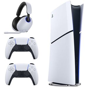 کنسول بازی سونی مدل playstation 5 slim digital edition ظرفیت یک ترابایت به همراه دسته اضافه و هدست