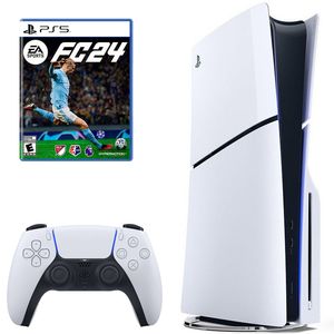 کنسول بازی سونی مدل playstation 5 slim ظرفیت یک ترابایت ریجن 2000 آسیا به همراه بازی ea sports fc 24