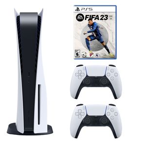 کنسول بازی سونی مدل playstation 5 ظرفیت 825 گیگابایت ریجن 1200 آسیا به همراه دسته اضافی بازی fifa 23