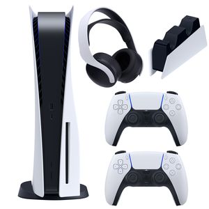 کنسول بازی سونی مدل playstation 5 ظرفیت 825 گیگابایت ریجن 1200 آسیا به همراه دسته اضافی و پایه شارژر و هدست