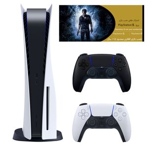 کنسول بازی سونی مدل playstation 5 ظرفیت 825 گیگابایت ریجن 1200 آسیا به همراه دسته اضافی و کارت طلایی اشتراک نصب بازی