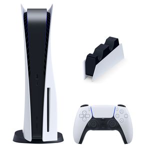 کنسول بازی سونی مدل playstation 5 ظرفیت 825 گیگابایت ریجن 1200 آسیا به همراه پایه شارژر