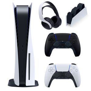 کنسول بازی سونی مدل playstation 5 ظرفیت 825 گیگابایت ریجن 1218 آسیا به همراه دسته اضافی و پایه شارژر و هدست