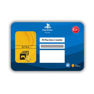 گیفت کارت بدون اعتبار اولیه پلی استیشن پلاس مدل extra 3m
