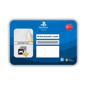گیفت کارت بدون اعتبار اولیه پلی استیشن پلاس مدل playstation plus essential 1m