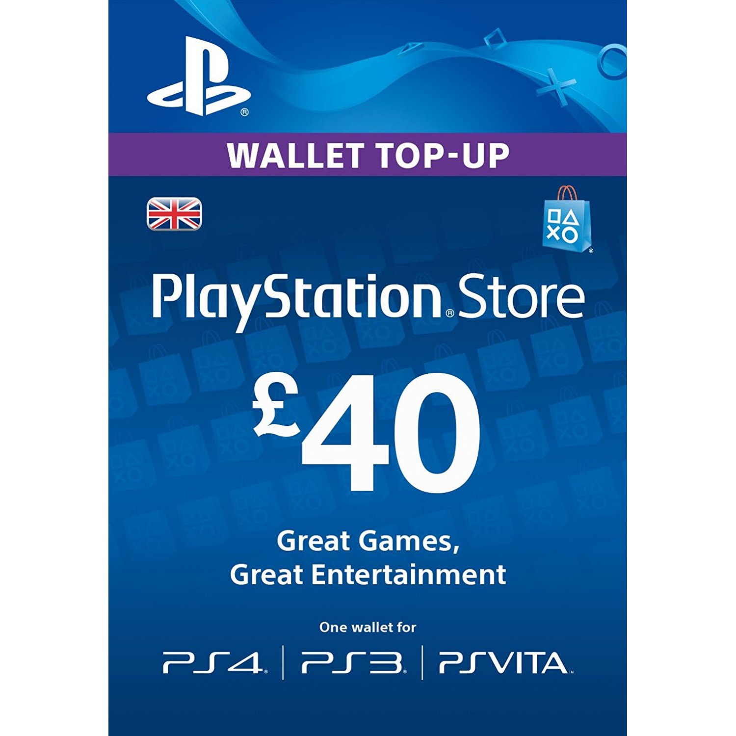 گیفت کارت پلی استیشن ۴۰ پوندی مدل ps40p