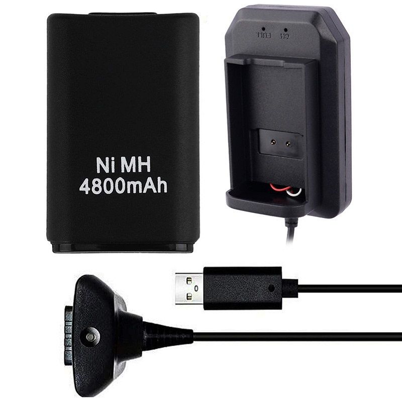 باتری و شارژر دسته بازی مدل xbox 360 rf 1310s ni mh 4800mah