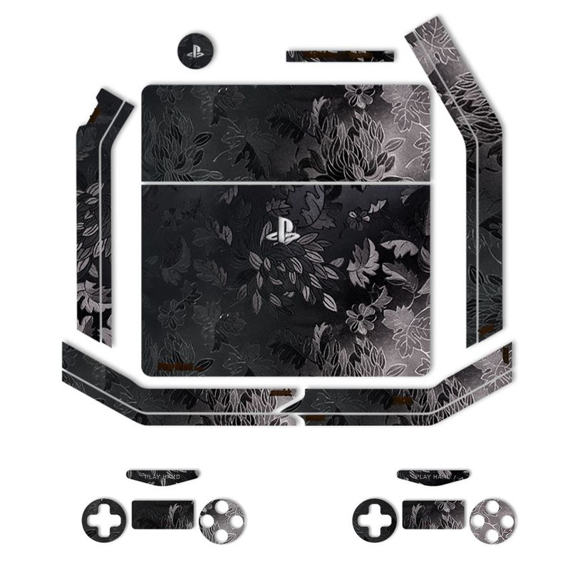برچسب ماهوت مدلblack wild flower texture مناسب برای کنسول بازی ps4 slim