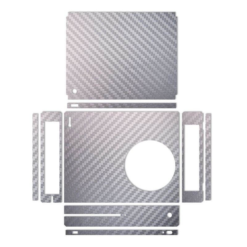 برچسب ماهوت مدلsilver carbon fiber texture مناسب برای کنسول بازی xbox one s