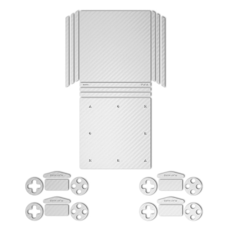 برچسب ماهوت مدلwhite carbon fiber texture مناسب برای کنسول بازی ps4 pro