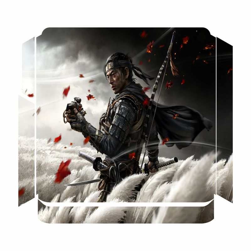 برچسب پلی استیشن ۴ اسلیم مدل ghost of tsushima