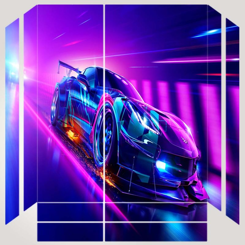 برچسب پلی استیشن ۴ مدل ps4 fat طرح need for speed کد ps 1031