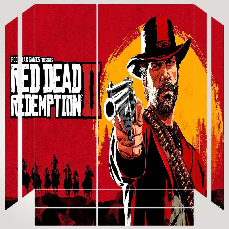 برچسب پلی استیشن ۴ مدل ps4 fat طرح red dead کد ps 1036