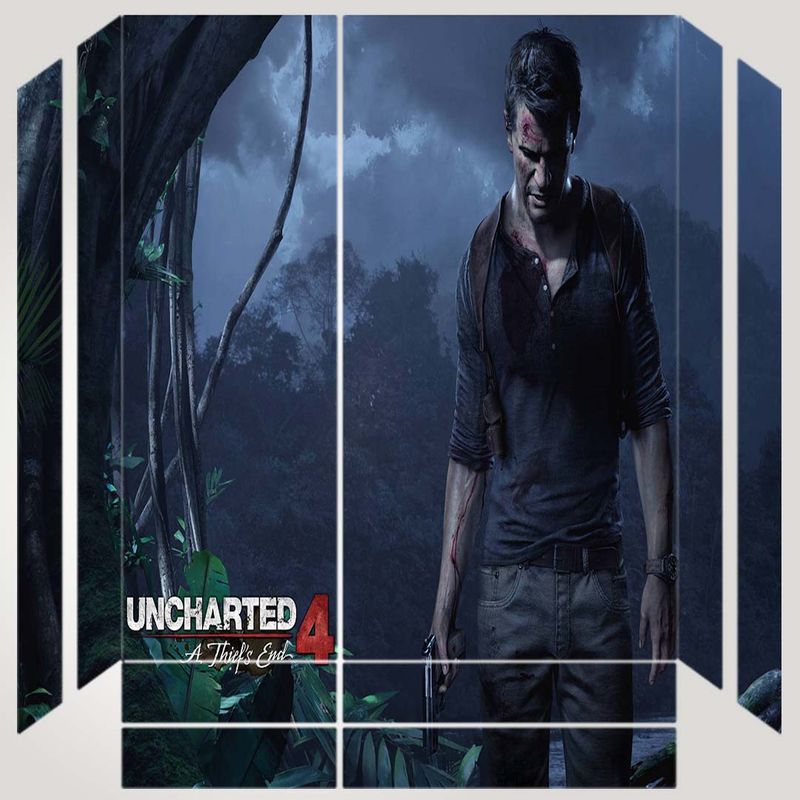 برچسب پلی استیشن ۴ مدل ps4 fat طرح uncharted  کد ps 1043
