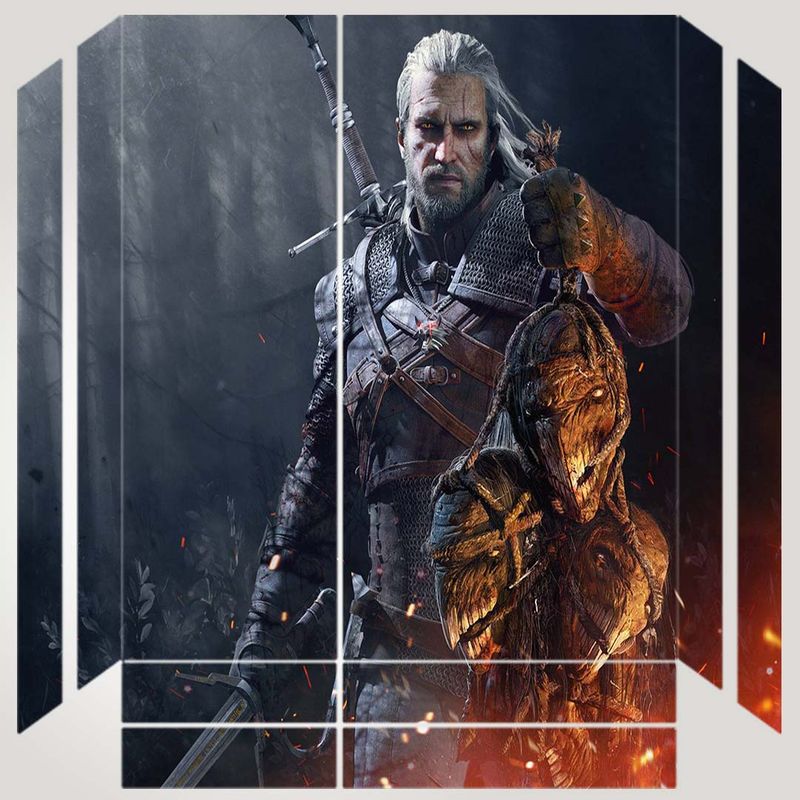 برچسب پلی استیشن ۴ مدل ps4 fat طرح witcher کد ps 1045