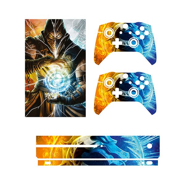برچسب کنسول بازی xbox one s توییجین وموییجین مدل 01 mortal kombat مجموعه 5 عددی