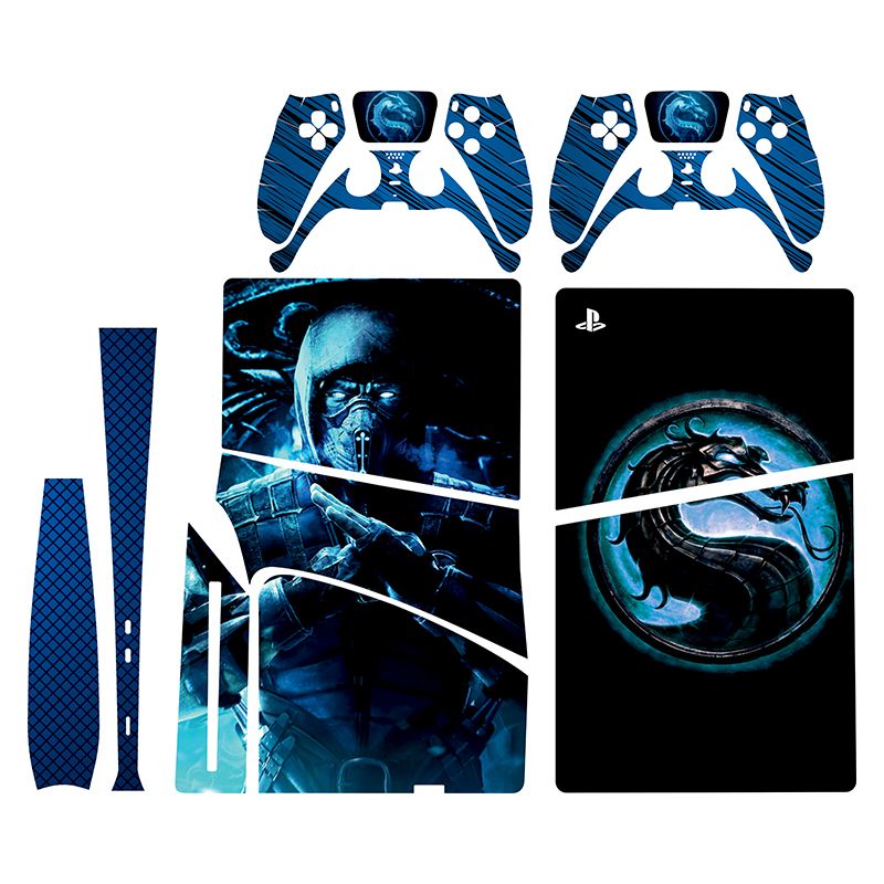 برچسب کنسول بازی پلی استیشن 5 اسلیم مدلmortal kombat 03 مجموعه 7 عددی