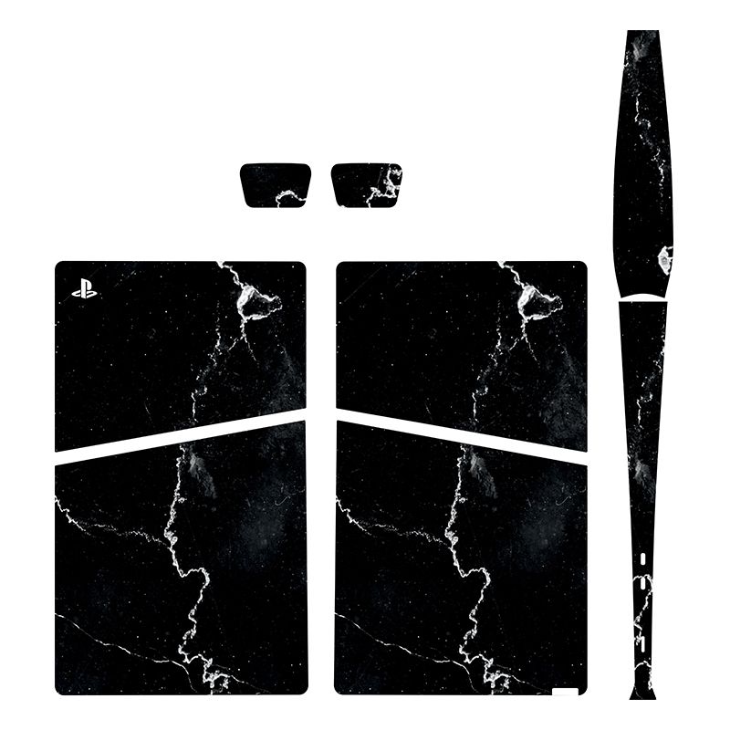 برچسب کنسول بازی پلی استیشن5 اسلیم دیجیتال توییجین وموییجین مدل marble02 مجموعه6 عددی