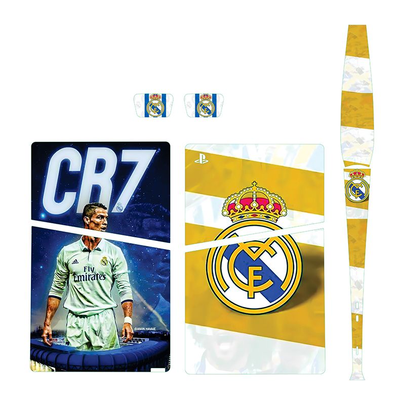 برچسب کنسول بازی پلی استیشن5 اسلیم دیجیتال توییجین وموییجین مدل real madrid 02 مجموعه 6 عددی