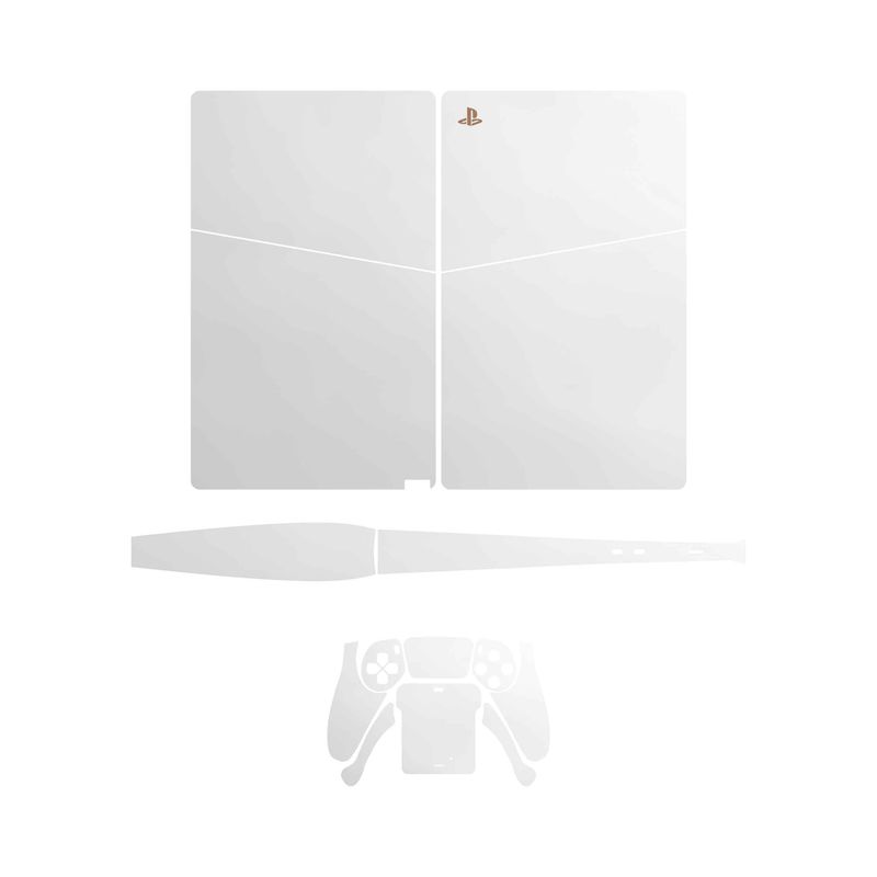 برچسب کنسول و دسته بازی ps5 slim digital edition ماهوت مدل metallic white