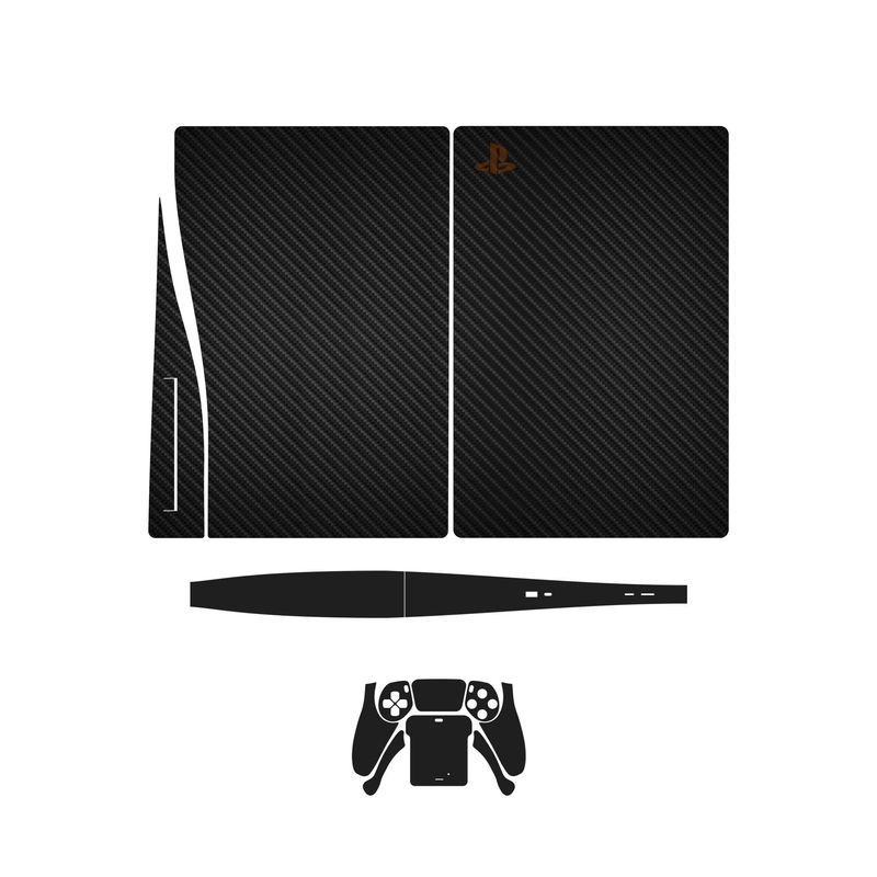 برچسب کنسول و دسته بازی ps5 ماهوت مدل carbon_fiber_matte_black