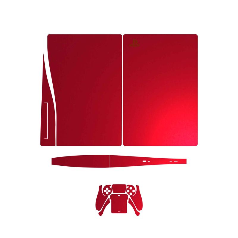 برچسب کنسول و دسته بازی ps5 ماهوت مدل matte warm red