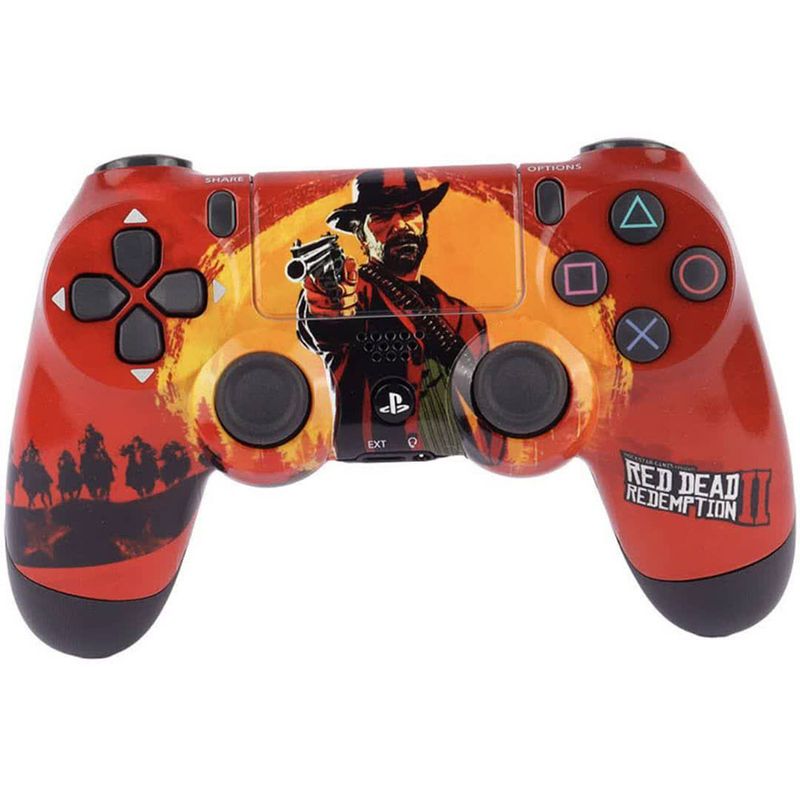 دسته بازی پلی استیشن ۴ مدل dualshok custom طرح red dead 2