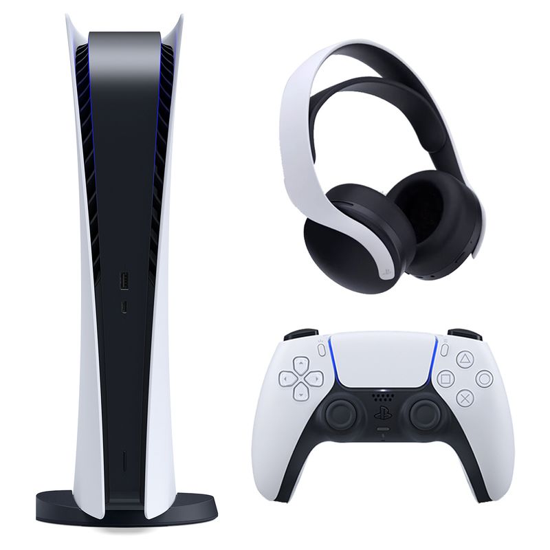 مجموعه کنسول بازی سونی مدل playstation 5 digital به همراه هدست سونی pulse 3d