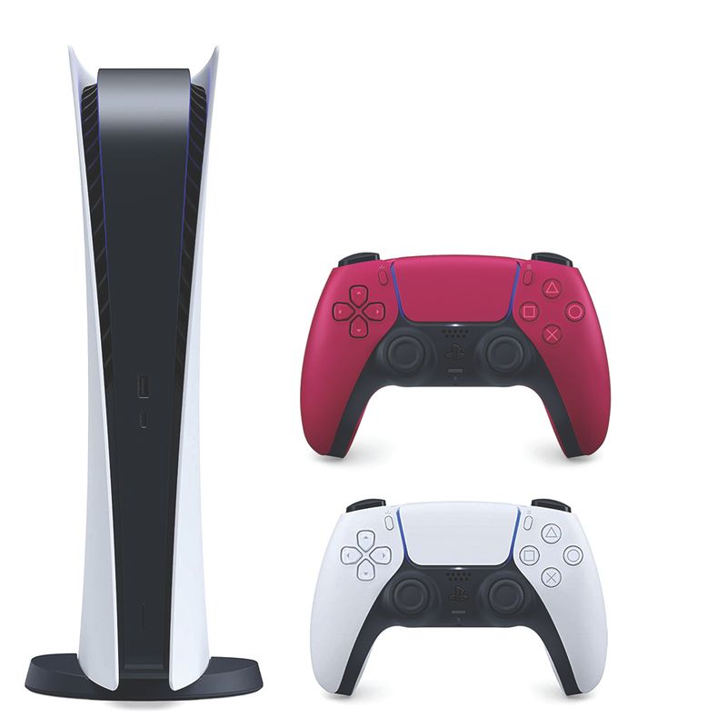 مجموعه کنسول بازی سونی مدل playstation 5 digital ظرفیت 825 گیگابایت به همراه دسته اضافه