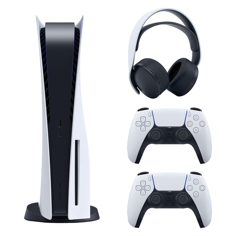 مجموعه کنسول بازی سونی مدل playstation 5 drive ظرفیت 825 گیگابایت به همراه هدست و دسته اضافی