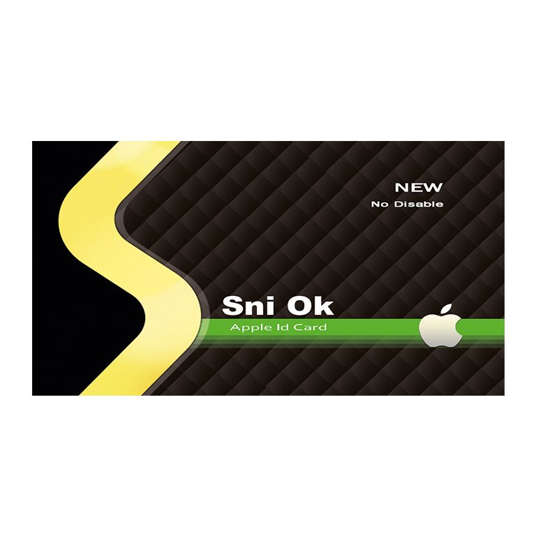 کارت اپل آیدی بدون اعتبار اولیه مدل sniok بسته 100 عددی