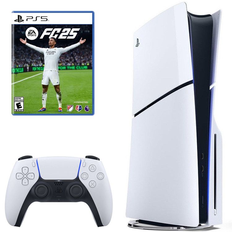 کنسول بازی سونی مدل playstation 5 slim ظرفیت یک ترابایت ریجن 2016a اروپا به همراه بازی ea sports fc 25