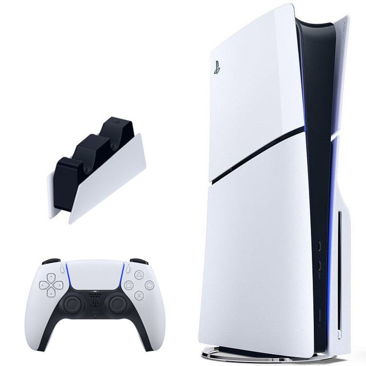 کنسول بازی سونی مدل playstation 5 slim ظرفیت یک ترابایت ریجن 2016a اروپا به همراه پایه شارژر
