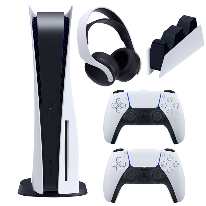 کنسول بازی سونی مدل playstation 5 ظرفیت 825 گیگابایت 1216a اروپا به همراه دسته اضافی و پایه شارژر و هدست
