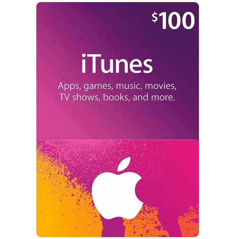 گیفت کارت 100 دلاری ایتونز  مدل app