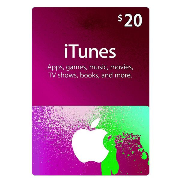 گیفت کارت 20 دلاری آیتیونز مدل vt20