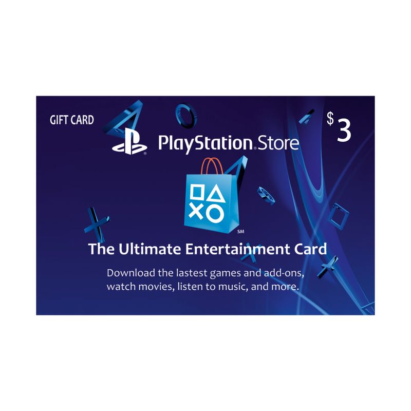 گیفت کارت 3 دلاری پلی استیشن نتورک مدل psn3
